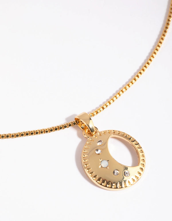 Gold Plated Diamante Celestial Charm