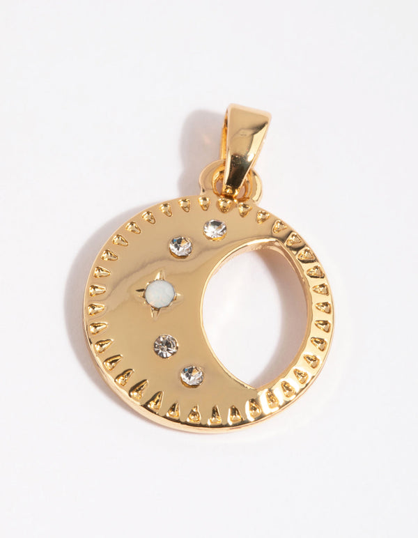 Gold Plated Diamante Celestial Charm