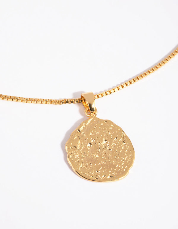 Gold Plated Molten Disc Charm