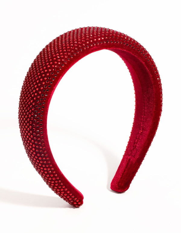 Festive Red Diamante Headband