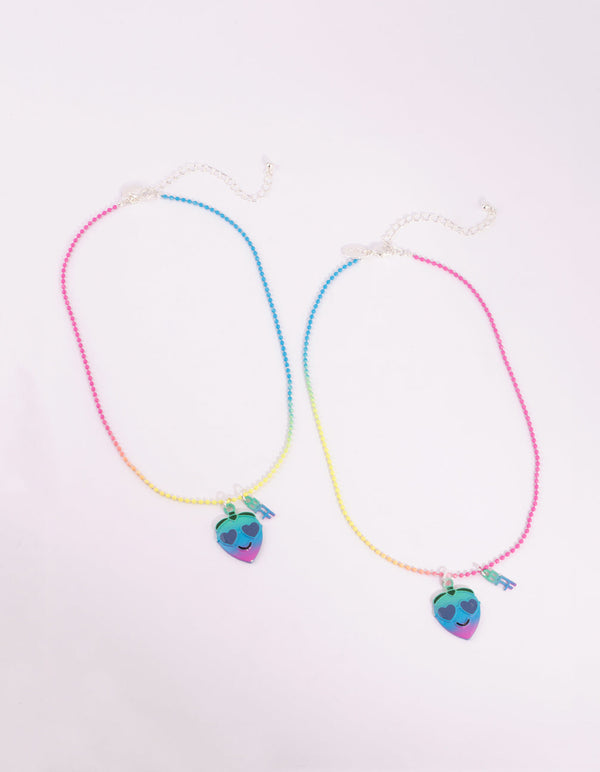 Kids Pineapple Best Friend Necklace Set