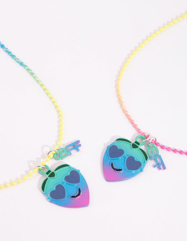 Kids Pineapple Best Friend Necklace Set