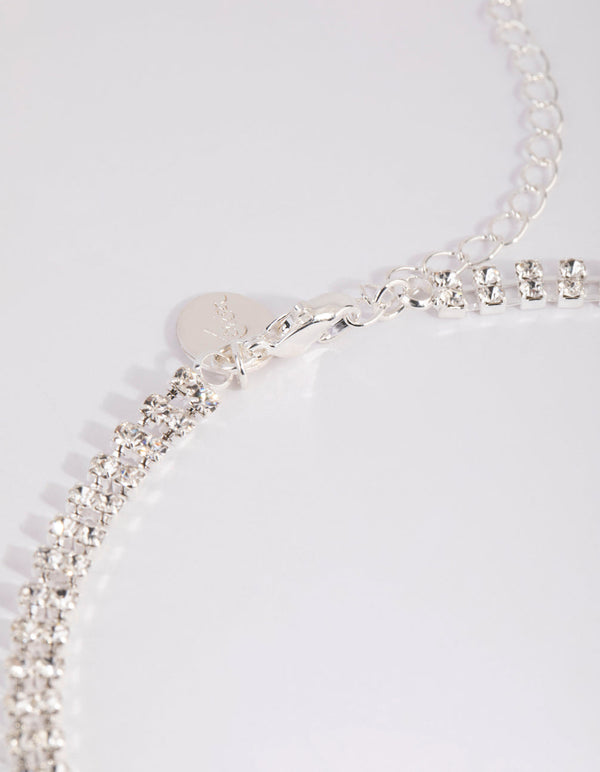 Silver Cup Chain Statement Necklace