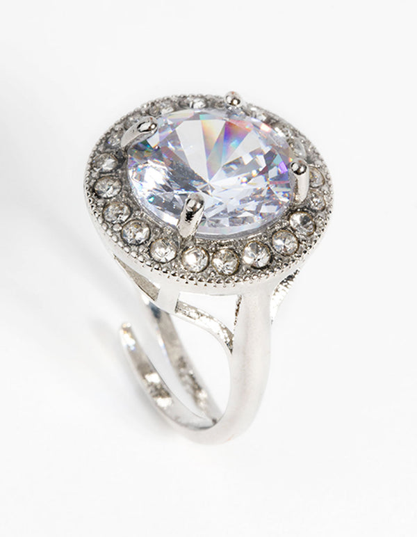 Silver Statement Adjustable Ring