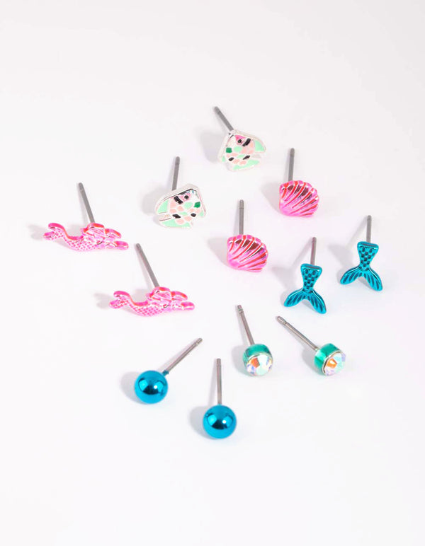 Kids Mermaid Stud Earring Pack