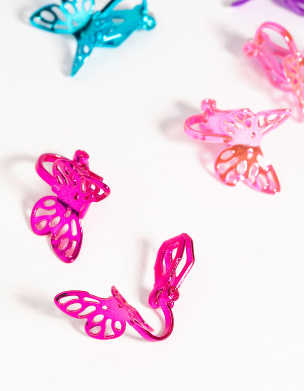 Kids Butterfly Clip-On Earring Pack