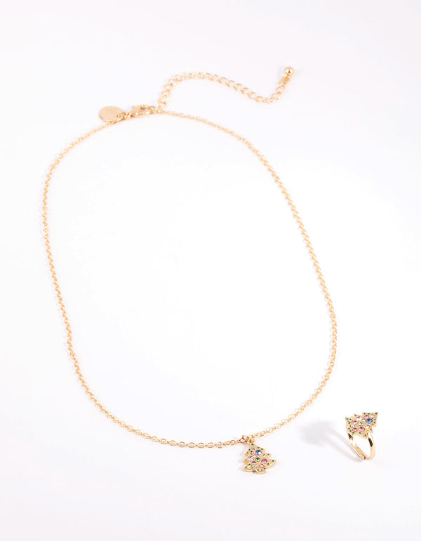 Kids Festive Necklace and Ring Set