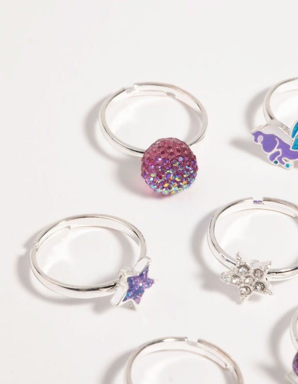 Kids Festive Snowflake Ring Pack