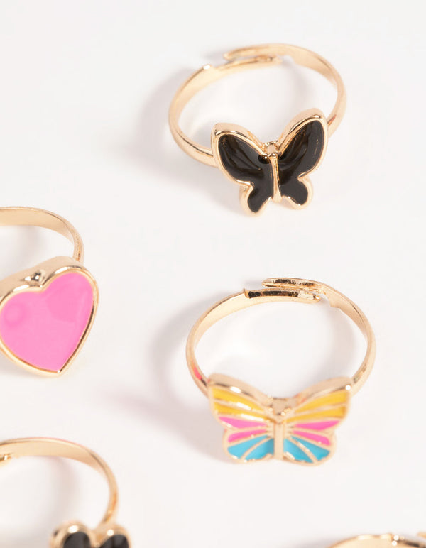 Kids Butterfly Mood Ring Pack