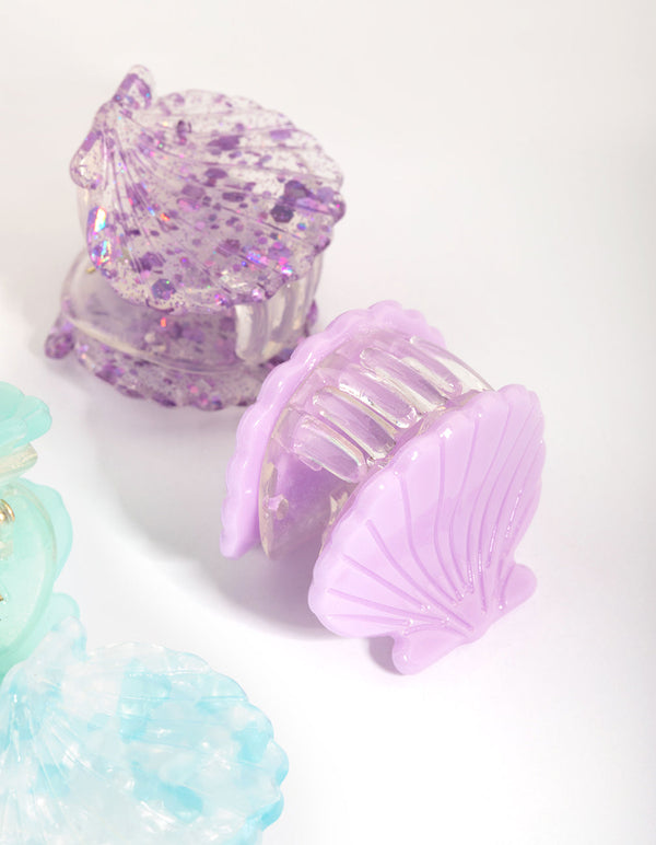 Kids Glitter Shell Claw Pack