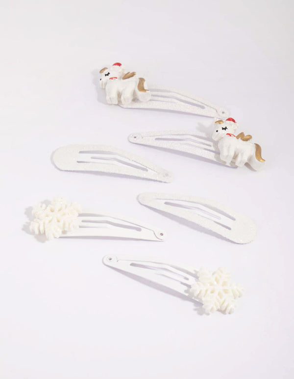 Kids Festive Snowflake Snap Clip Pack