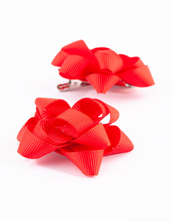 Kids Festive Present Bow Clips