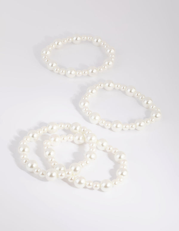 Irregular Pearl Stretch Bracelets