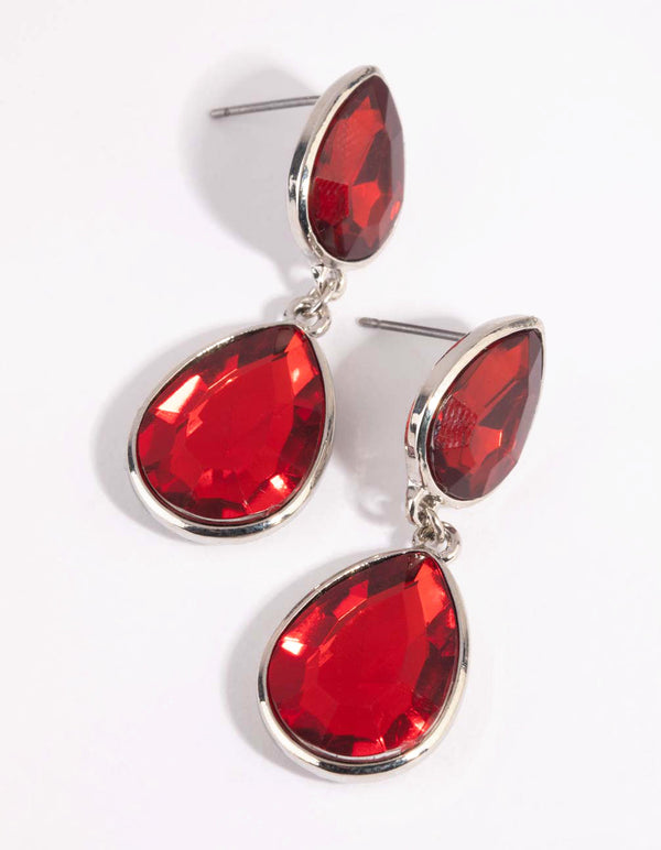 Red Teardrop Earrings