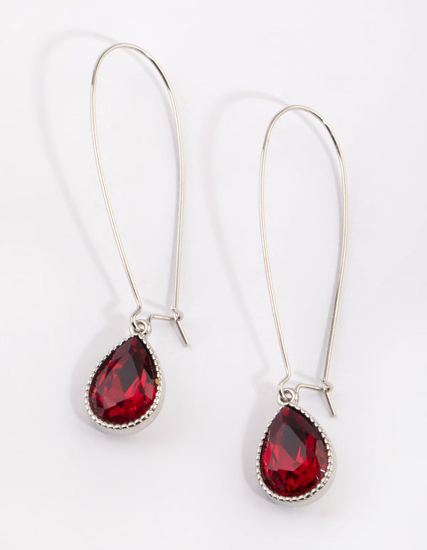 Red Teardrop Earrings