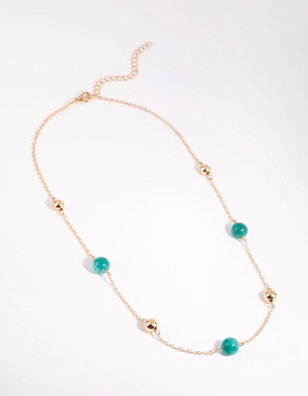 Green Beaded Necklace