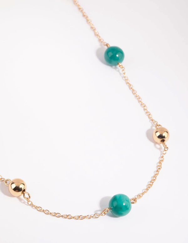Green Beaded Necklace