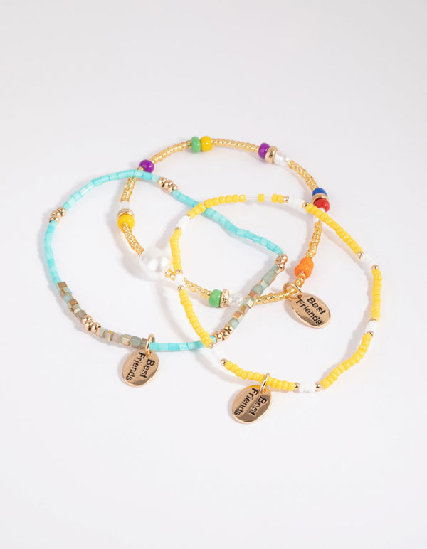 Bright Beaded Friendship Bracelet Pack