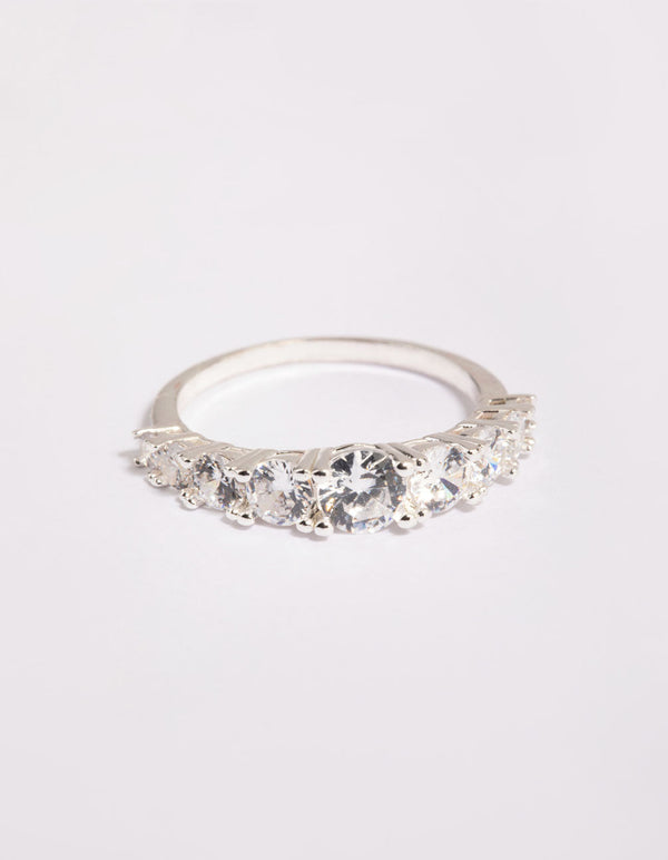 Silver Plated Ring with Cubic Zirconia