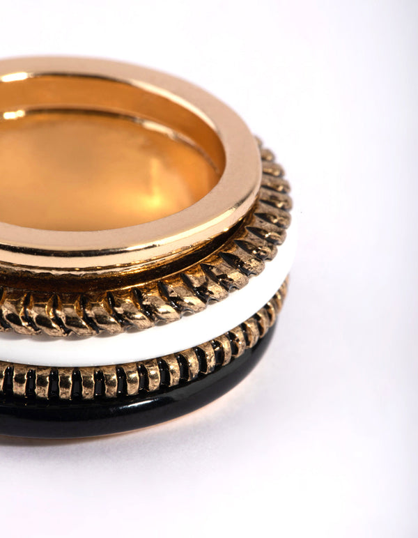 Black and White Rope Ring