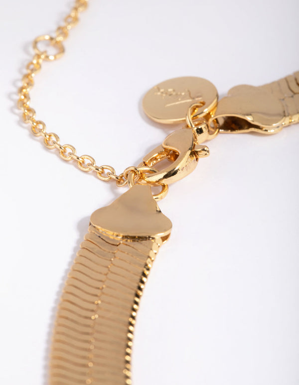 Gold Plated Snake Chain Necklace