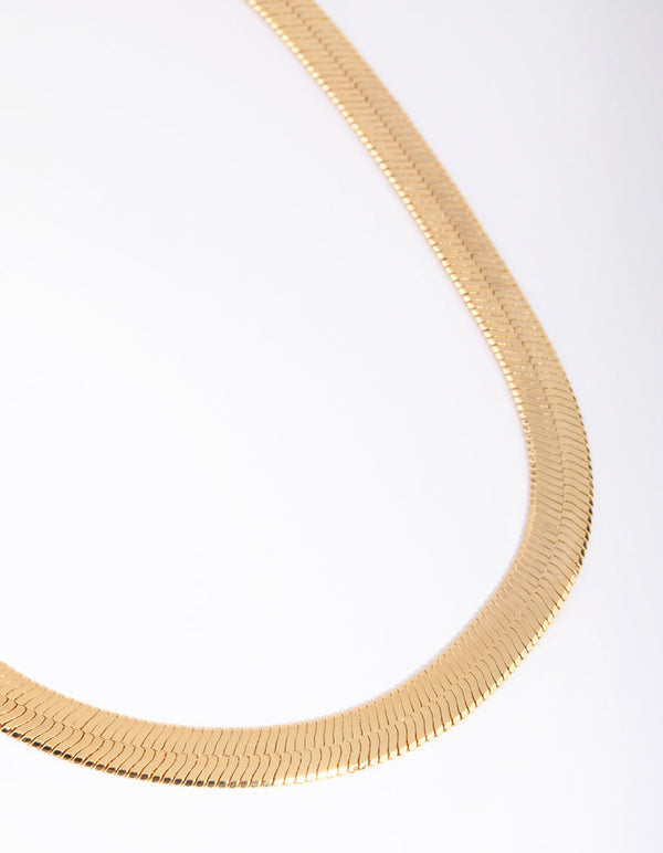 Gold Plated Snake Chain Necklace