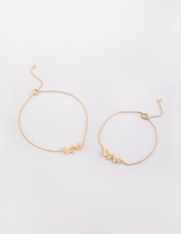 Gold Plated Butterfly Bracelet
