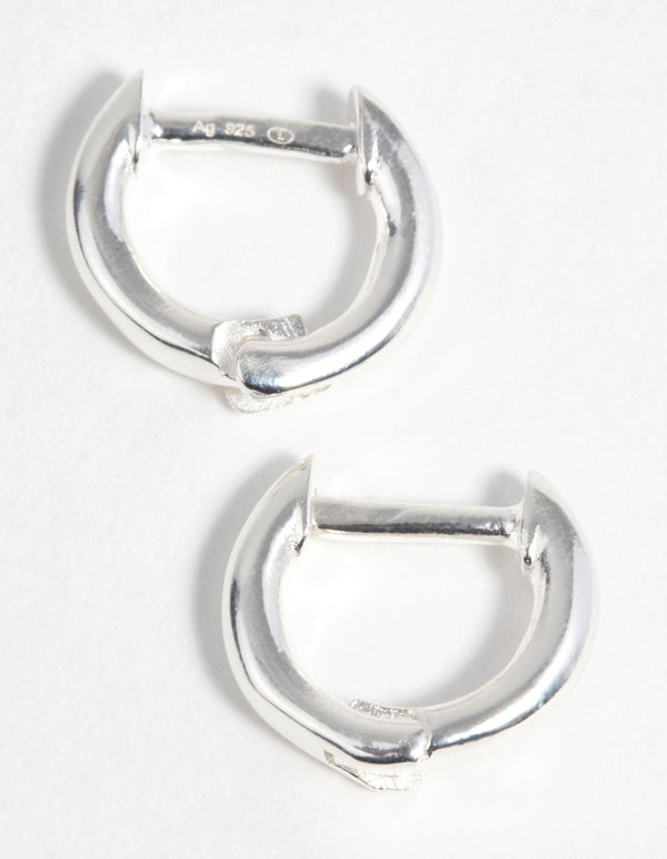 Sterling Silver Huggie Hoop Earrings