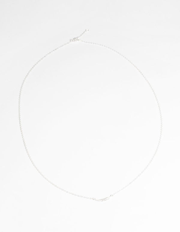 Sterling Silver Falling Leaf Necklace