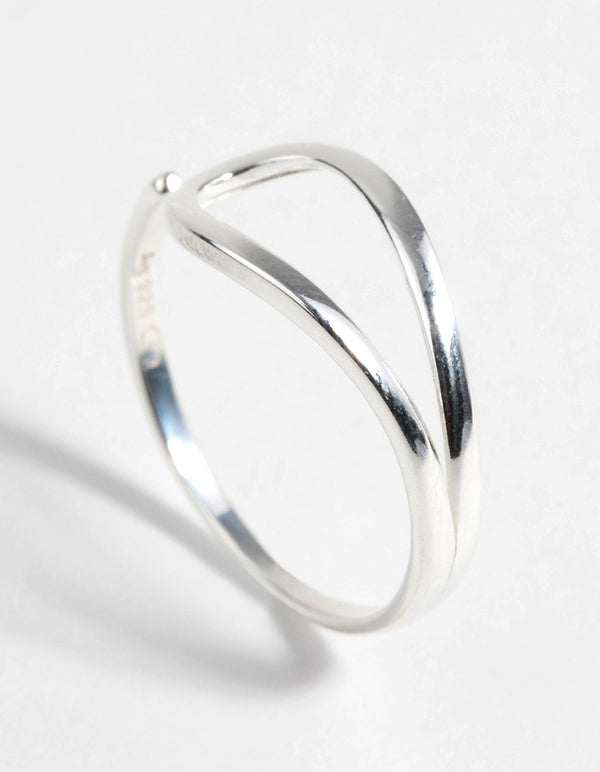 Sterling Silver Wide Swirl Ring
