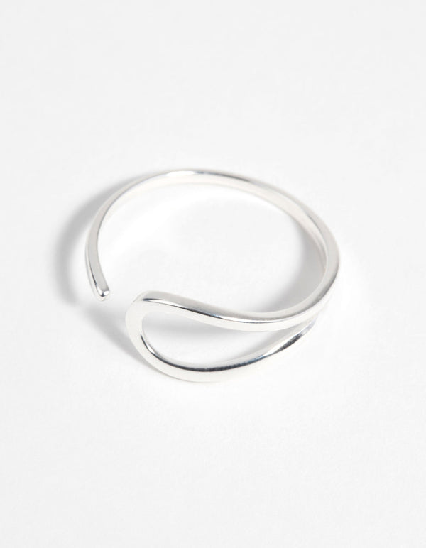 Sterling Silver Wide Swirl Ring