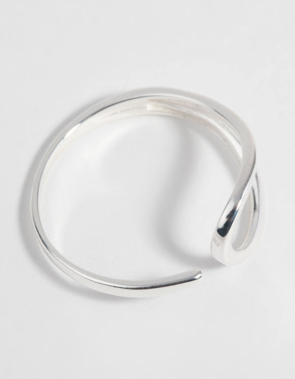 Sterling Silver Wide Swirl Ring