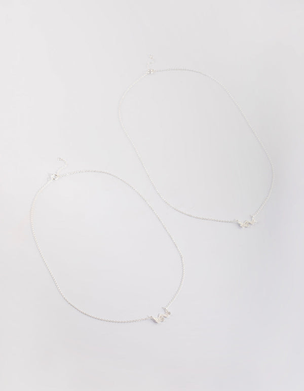 Sterling Silver Butterfly Necklace Set