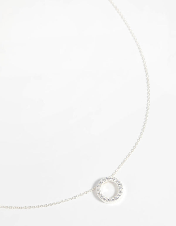 Sterling Silver Open Circle Necklace