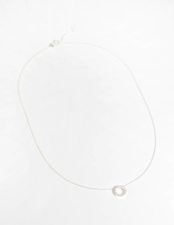 Sterling Silver Open Circle Necklace