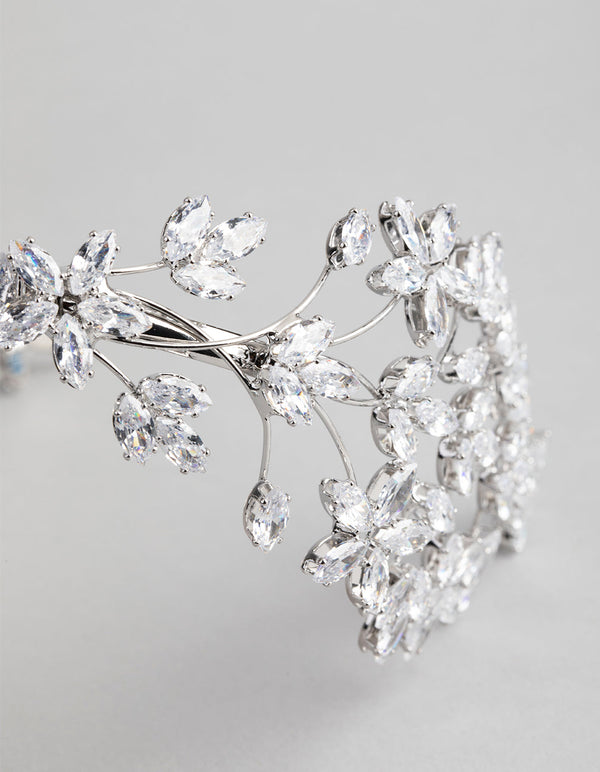Rhodium Statement Flower Alice Band