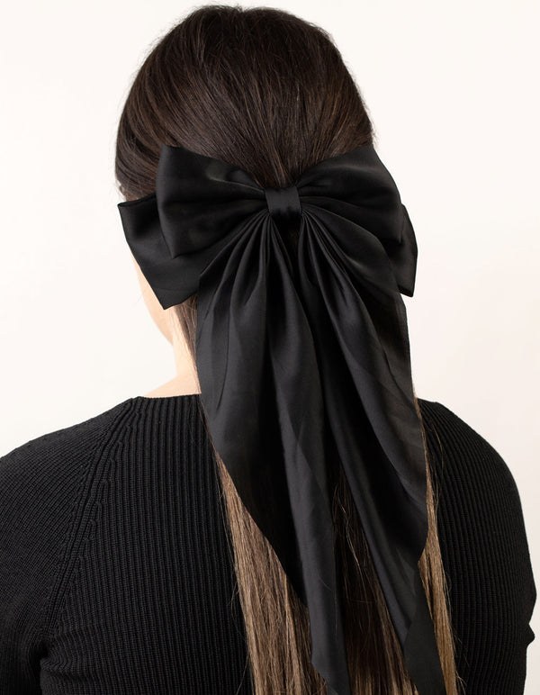 Black Bow Clip