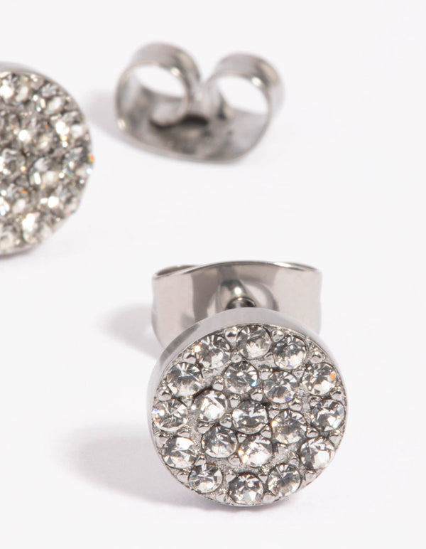Surgical Steel Diamante Stud Earrings