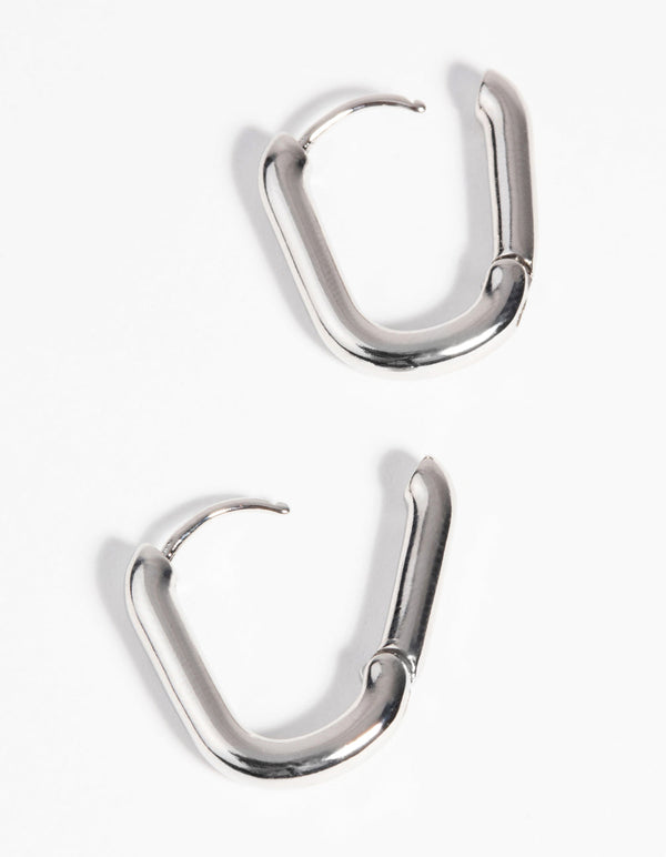 Zilveren Huggie Hoop Oorbellen