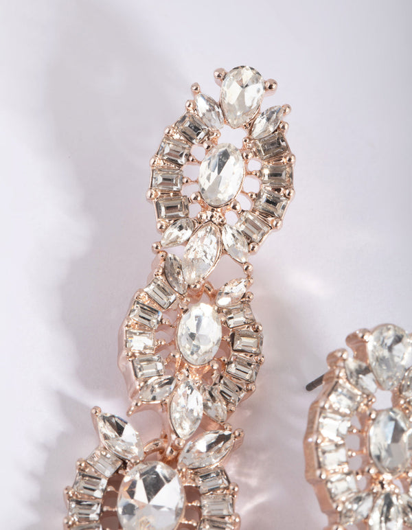 Rose Gold Vintage Drop Earrings