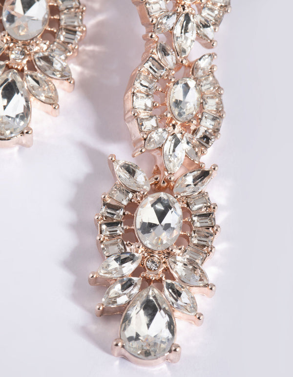 Rose Gold Vintage Drop Earrings