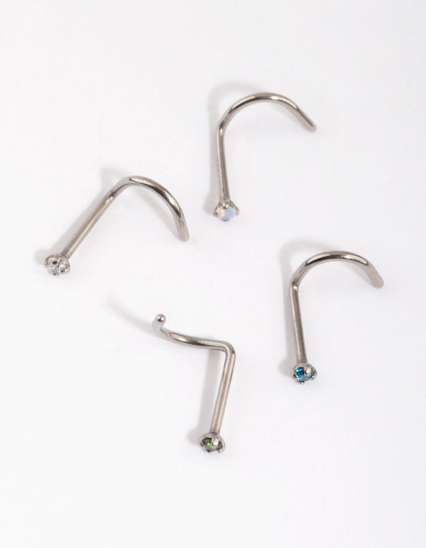 Titanium Nose Stud Pack