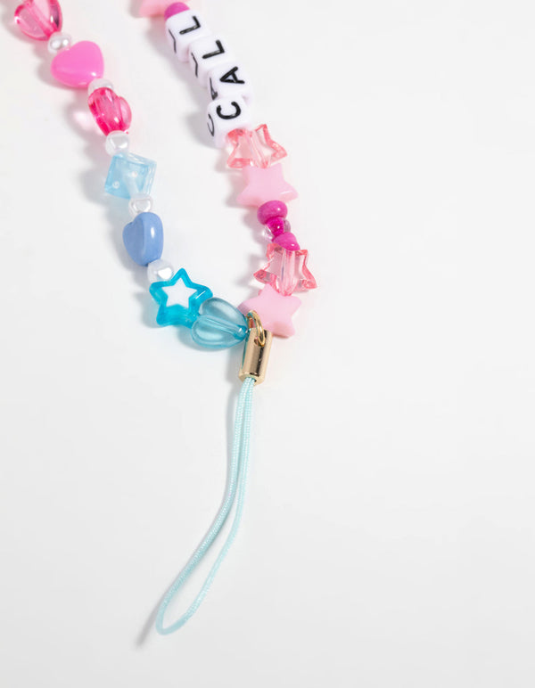 Colourful Acrylic Beaded Phone Charm