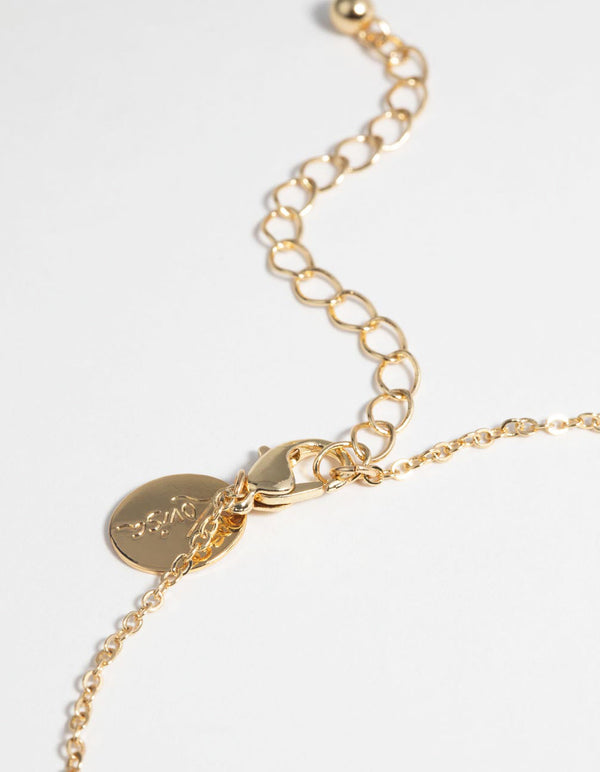 Gold Plated Anklet Set with Freshwater Pearls