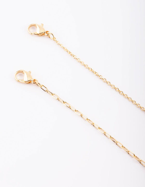 Gold Plated Fine Chain Anklet Set