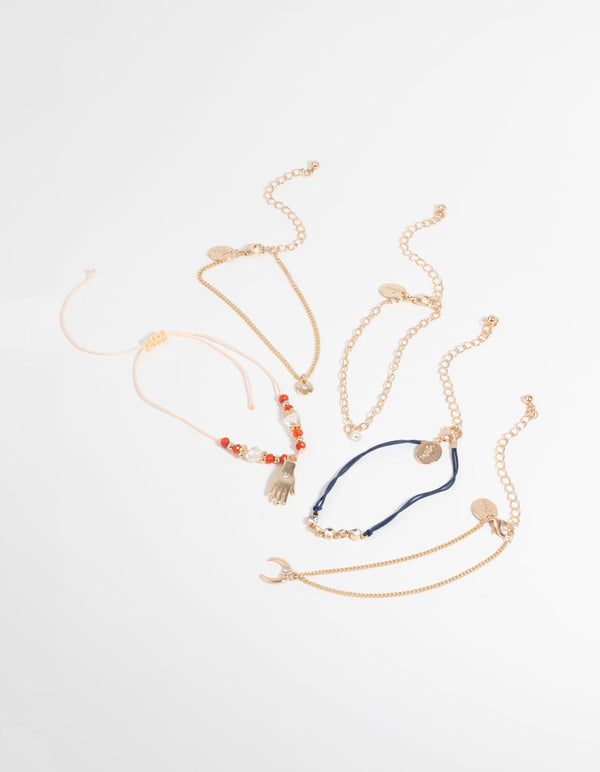 Colourful Rope Chain Bracelet Pack