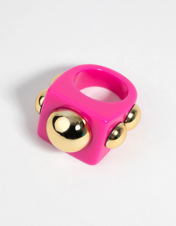 Pink and Gold 90s Ring
