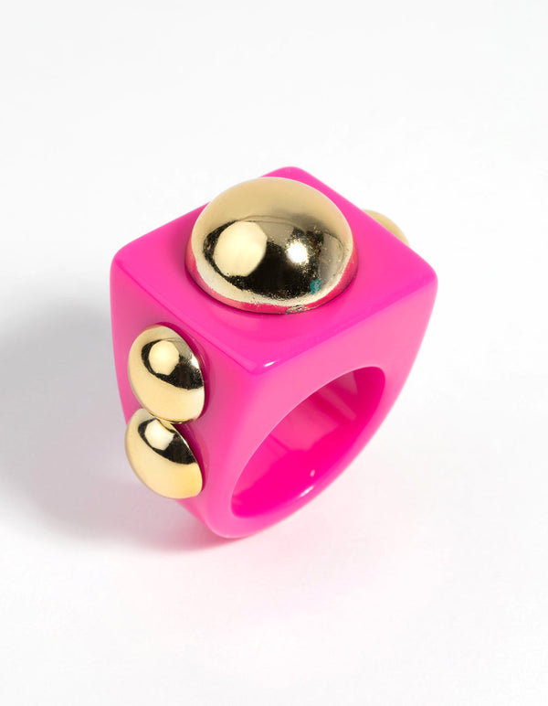 Pink and Gold 90s Ring