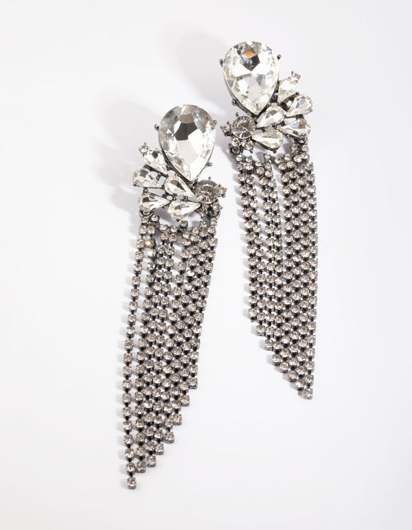 Matte Diamante Drop Earrings