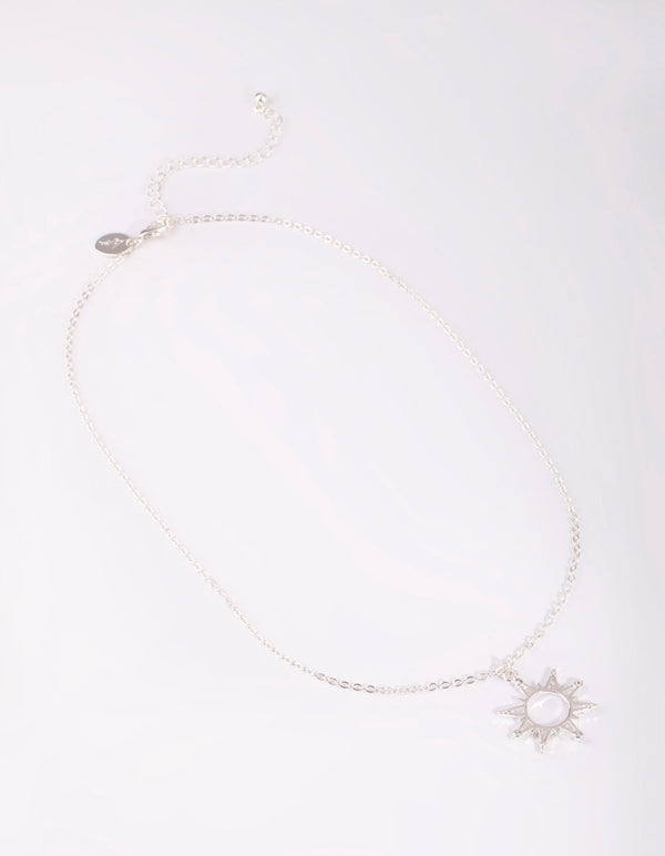 Silver Sun Necklace